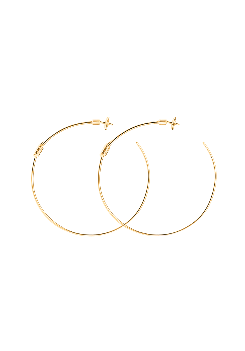 Yellow Gold Large Roma Earrings