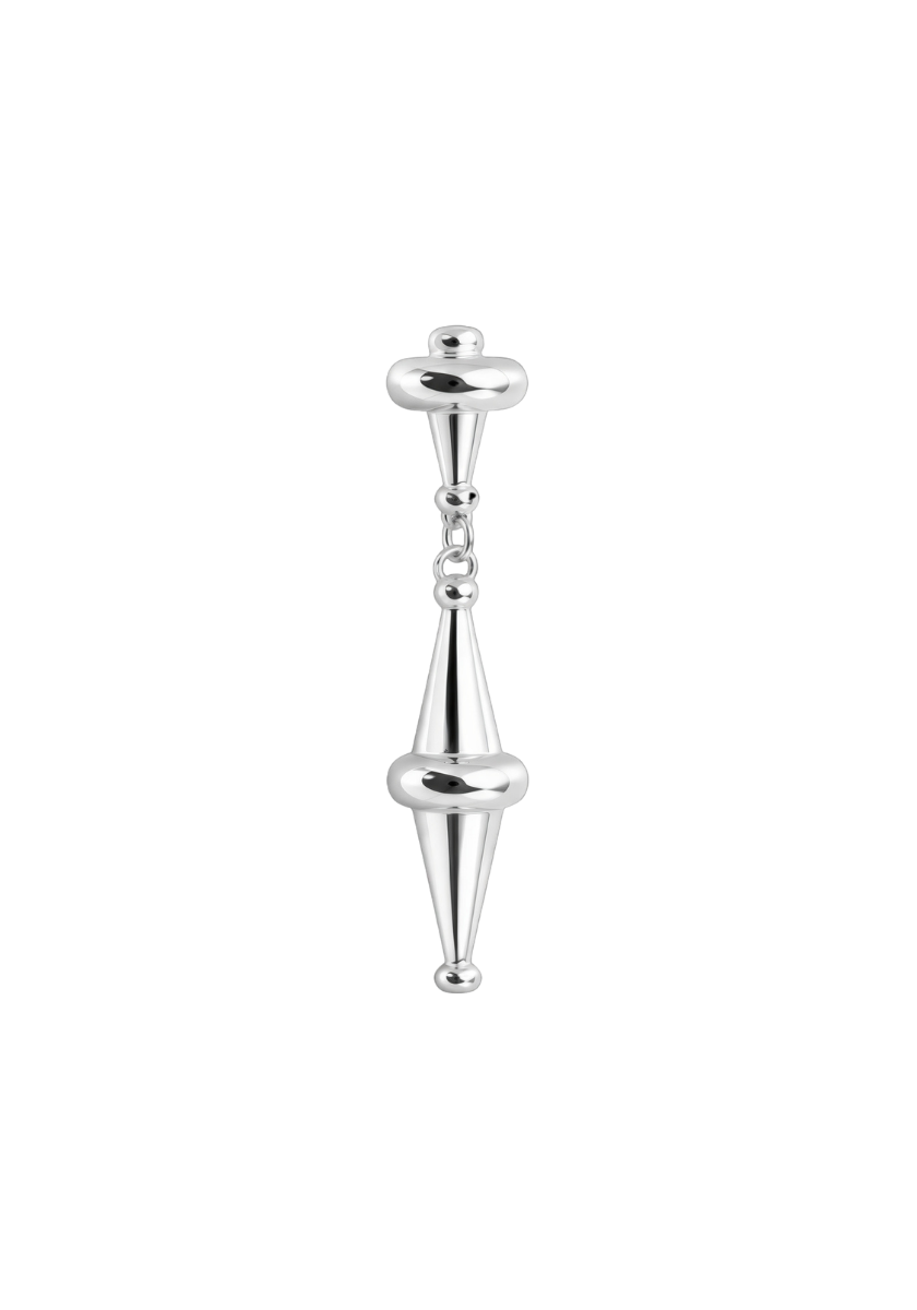 Mono boucle d'oreille Icone pendante grand cône