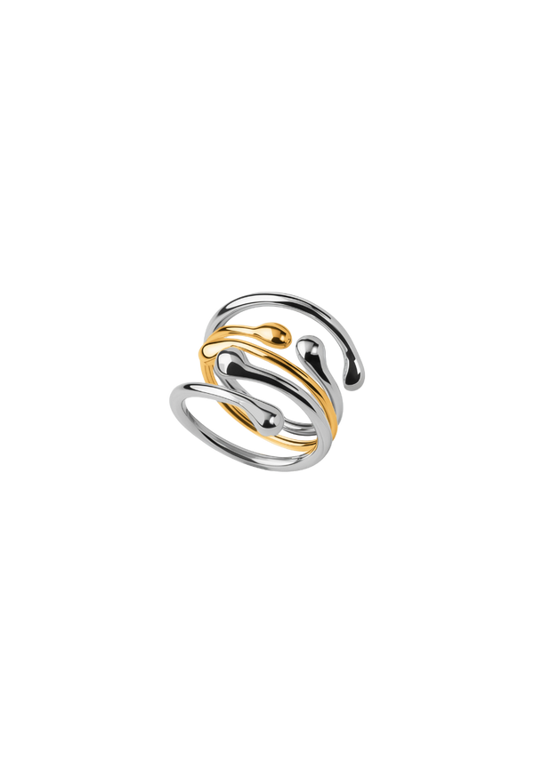 Silver and Yellow Gold Milos Ring