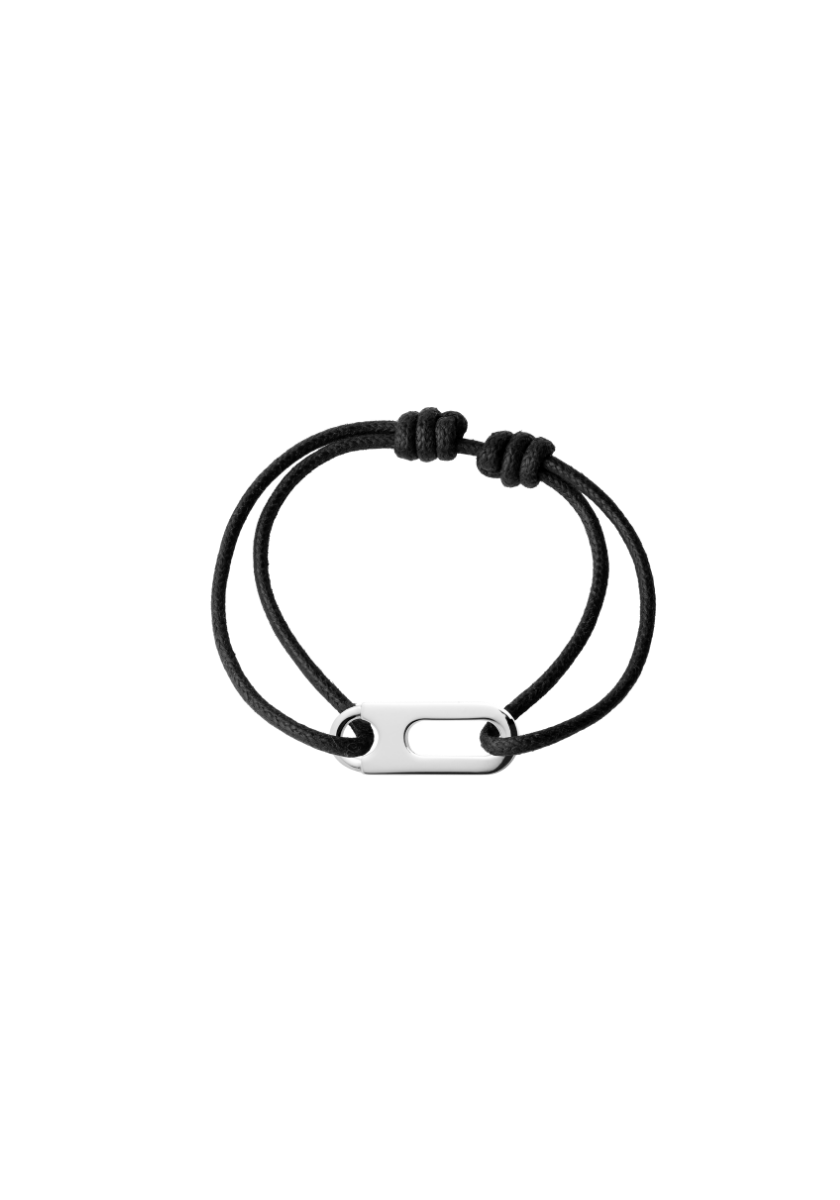 Small "O" Circé Helios Silver Cord Bracelet