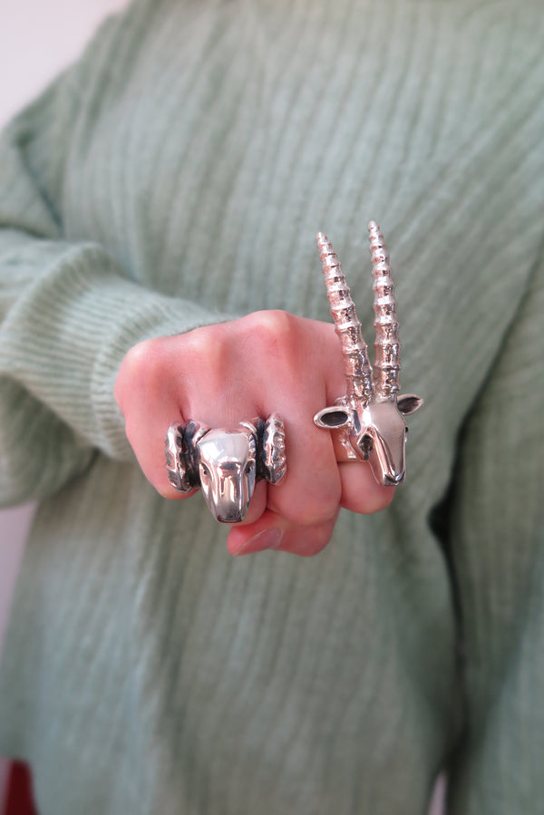 Aries Head Ring
