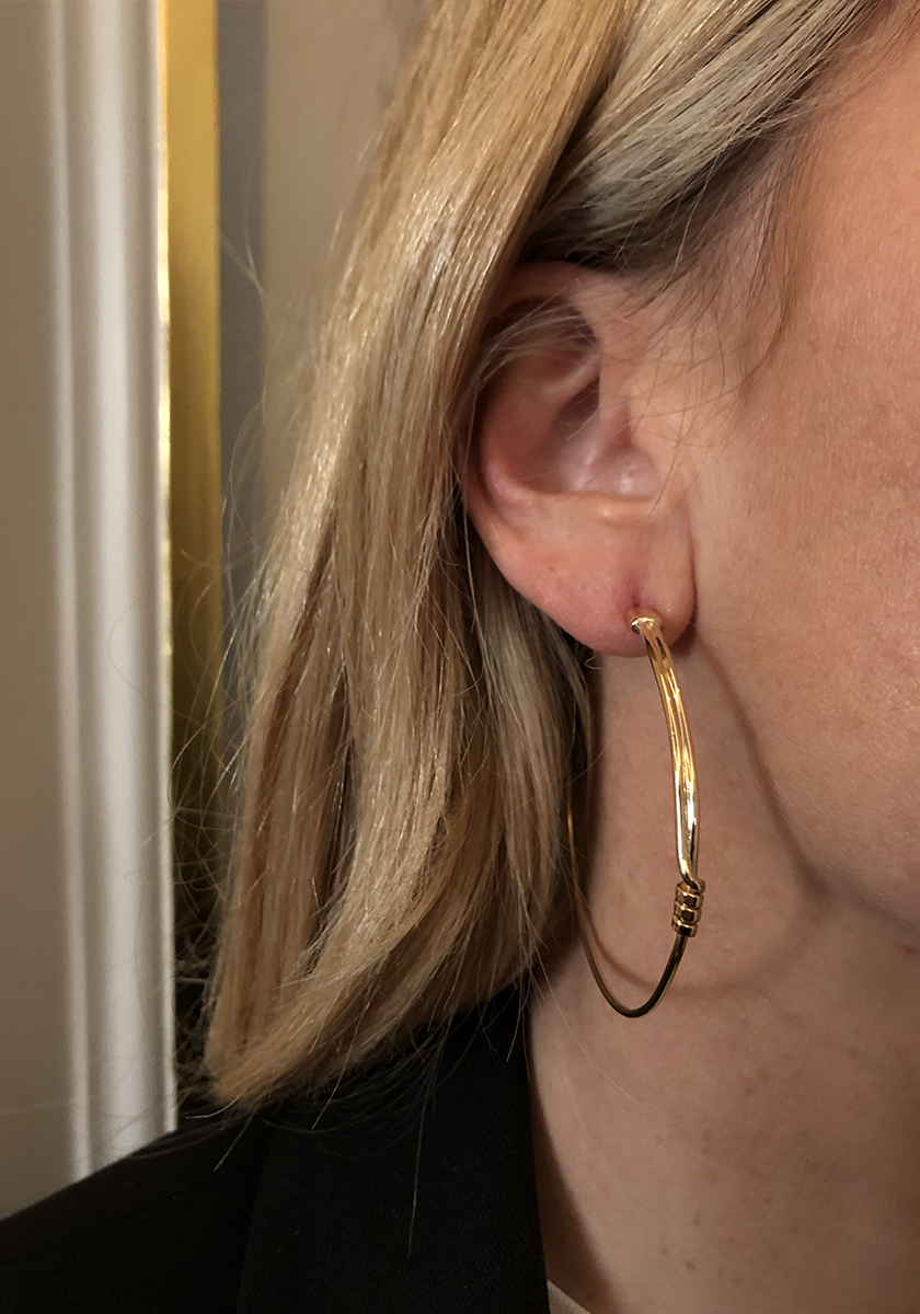 Yellow Gold Large Roma Earrings