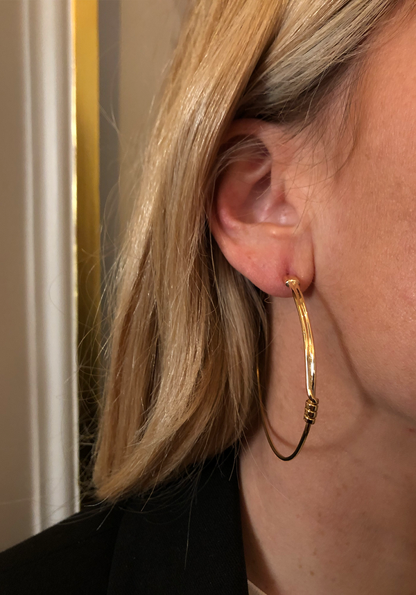 Yellow Gold Large Roma Earrings