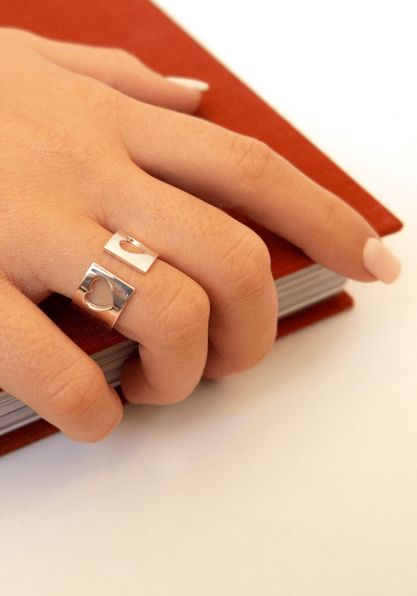 Bague Double Coeur