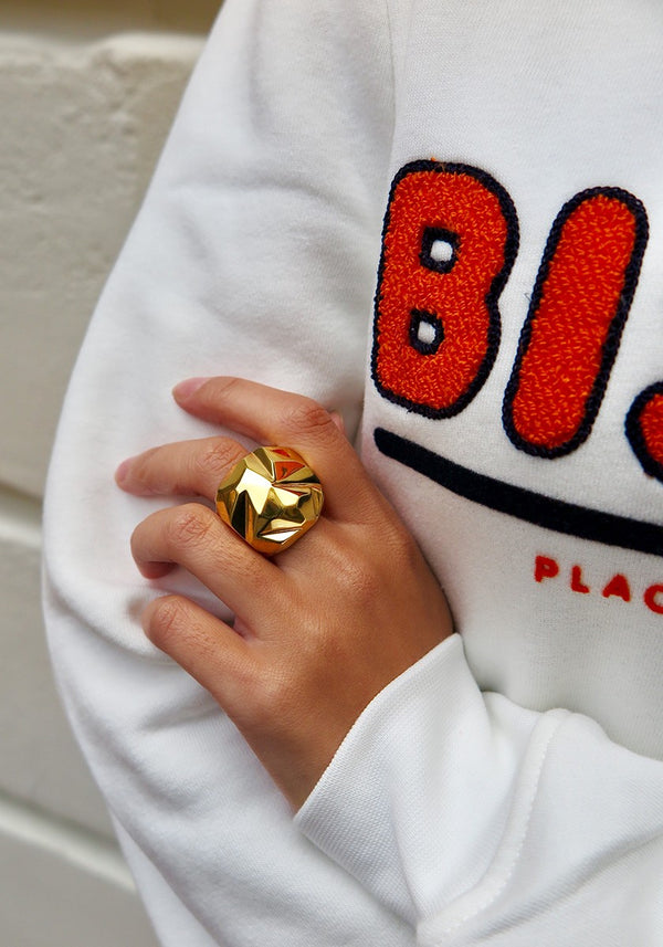 Bague Facettée Vermeil Grand Modèle
