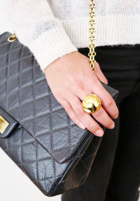 Bague Facettée Vermeil Grand Modèle