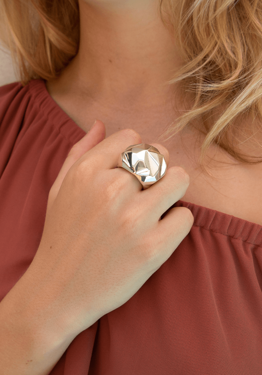 Bague Facettée Grand Modèle