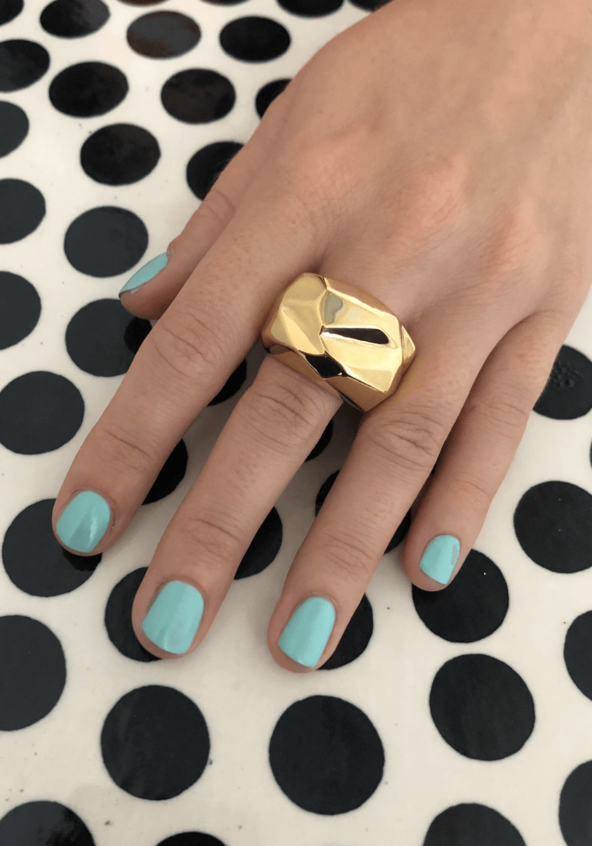 Bague Facettée Vermeil Petit Modèle
