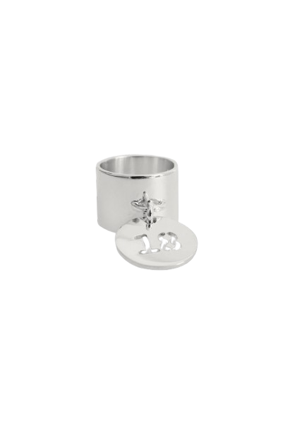 Bague Médaille Chiffre Evidé "18" - Re Belle