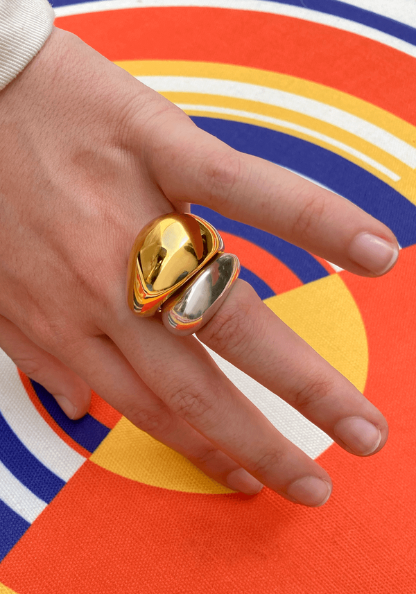 Bague Stone Vermeil & Argent GM
