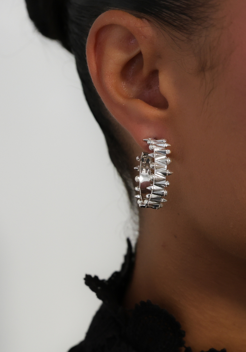 Boucle d'oreilles Créoles Clous Enlacés Petit Modèle