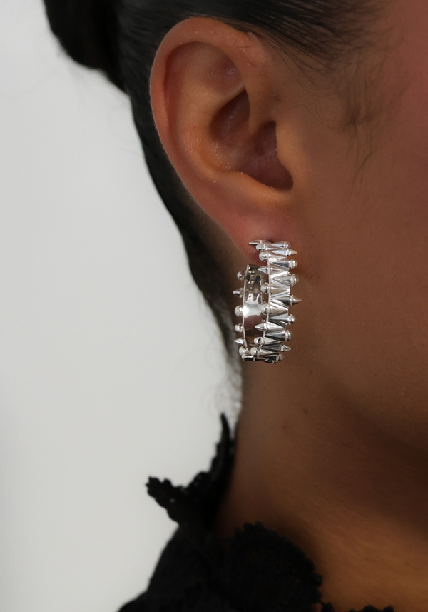 Boucle d'oreilles Créoles Clous Enlacés Petit Modèle