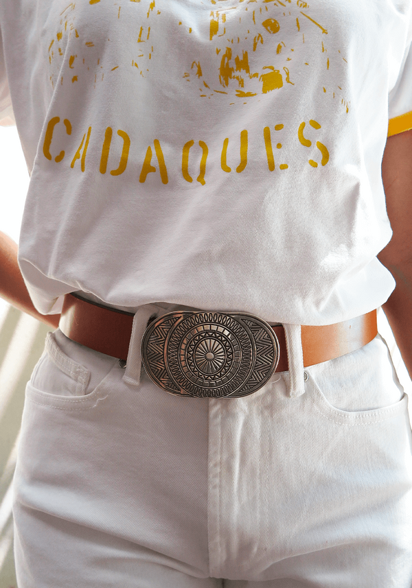 Boucle de ceinture Austin avec cuir