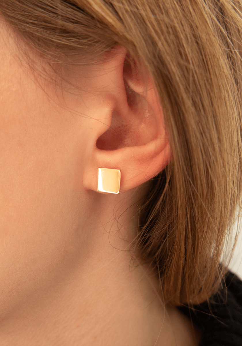 Boucles d'oreilles Carré Or