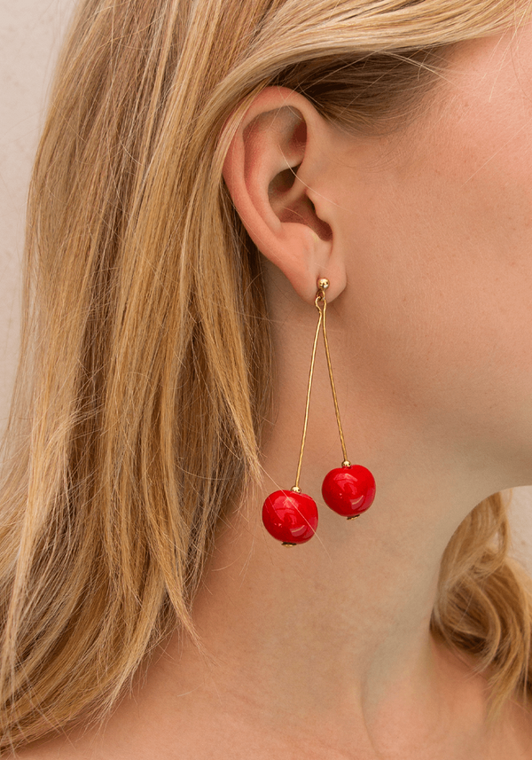 Boucles d'oreilles Cerises Or Jaune