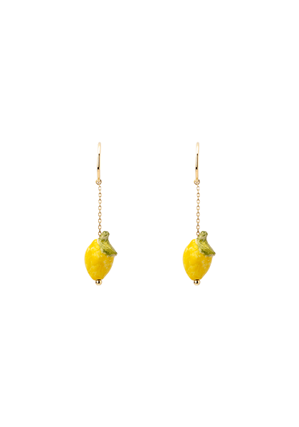 Boucles d'oreilles Citron Or Jaune Petit Modèle