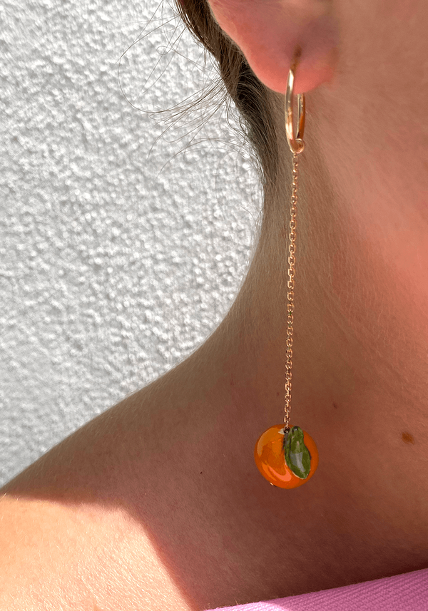 Boucles d'oreilles Clémentine Or Jaune Grand Modèle