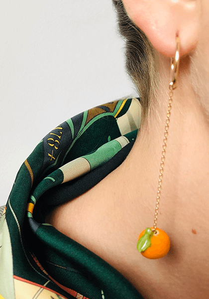 Boucles d'oreilles Clémentine Or Jaune Grand Modèle