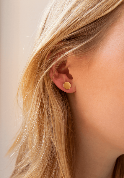 Boucles d'oreilles Mini Médaille Or