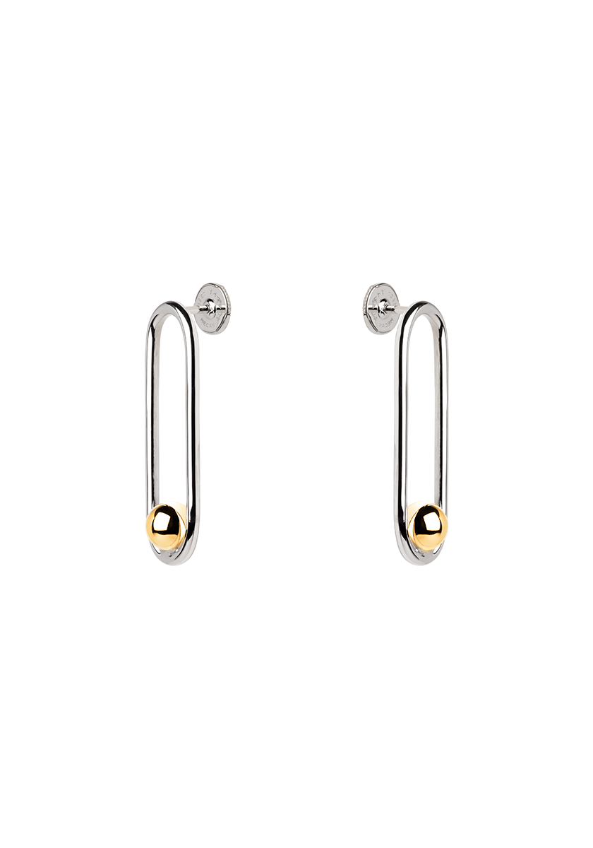 Boucles d'oreilles Nina Petit Modèle Or Jaune et Argent
