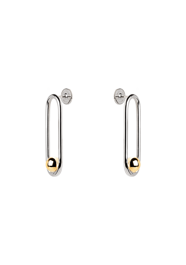 Boucles d'oreilles Nina Petit Modèle Or Jaune et Argent
