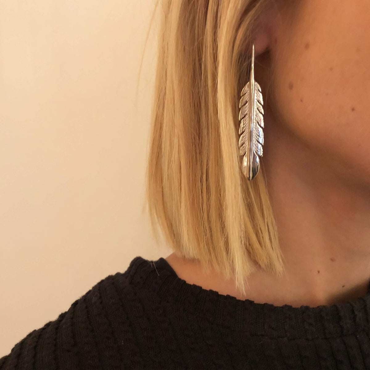 Boucles d'oreilles Plumes Dormeuses
