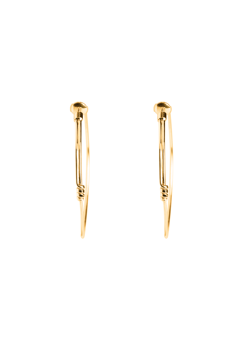 Boucles d'oreilles Roma Grand Modèle Or Jaune