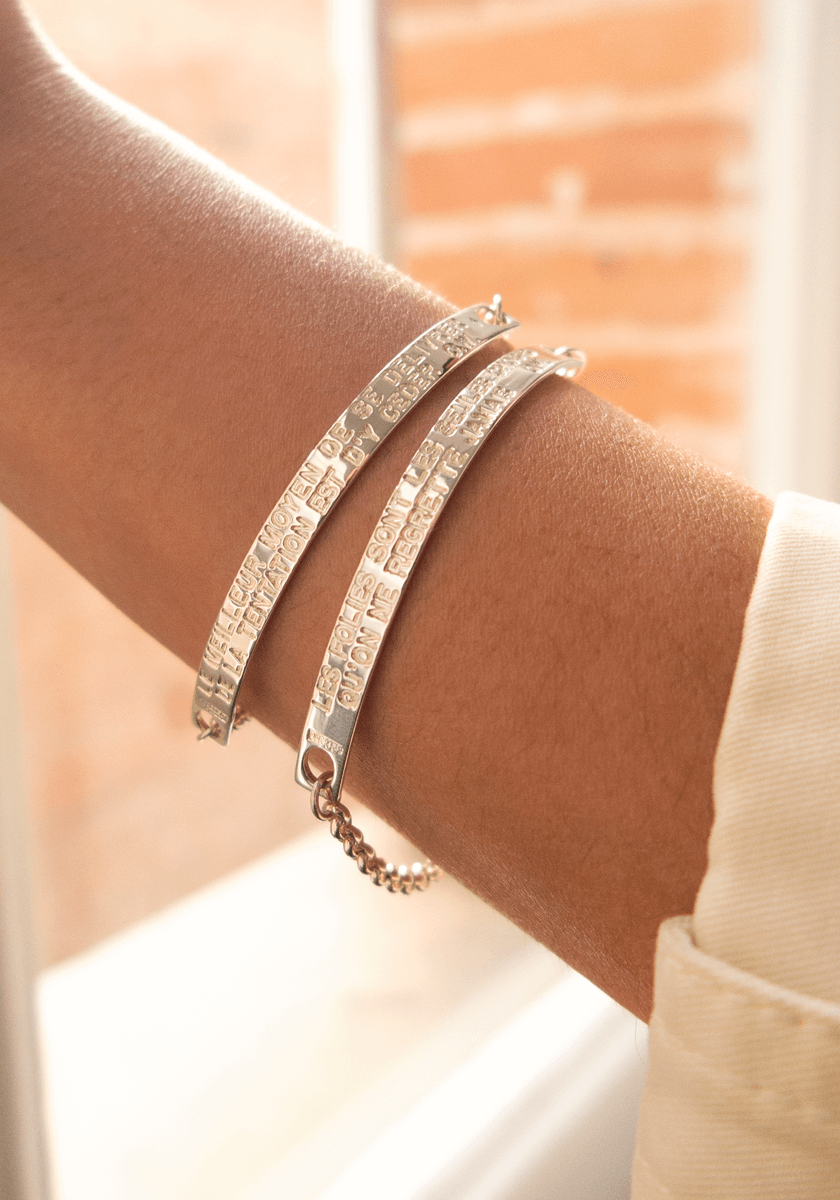 Bracelet Inscription "Les Folies..."