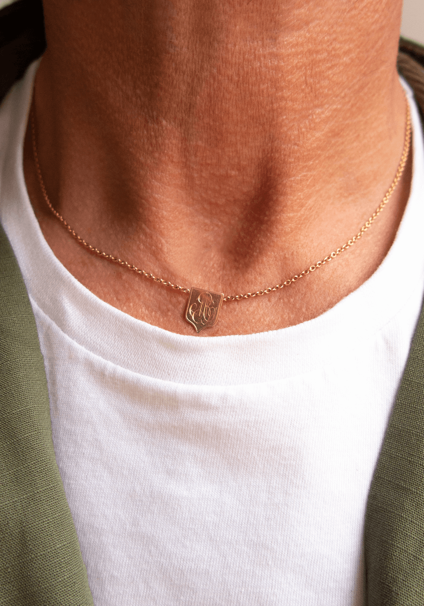 Collier Ecusson Or Jaune