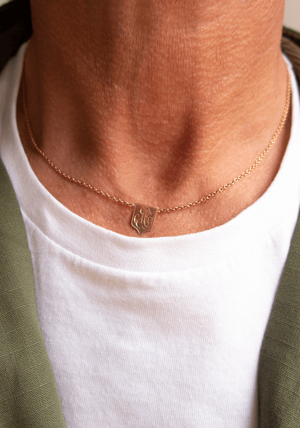Collier Ecusson Or Jaune