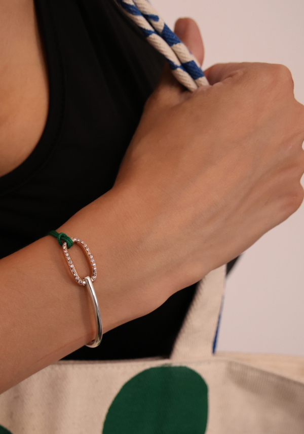 Gold and Diamonds Lea Cord Bracelet