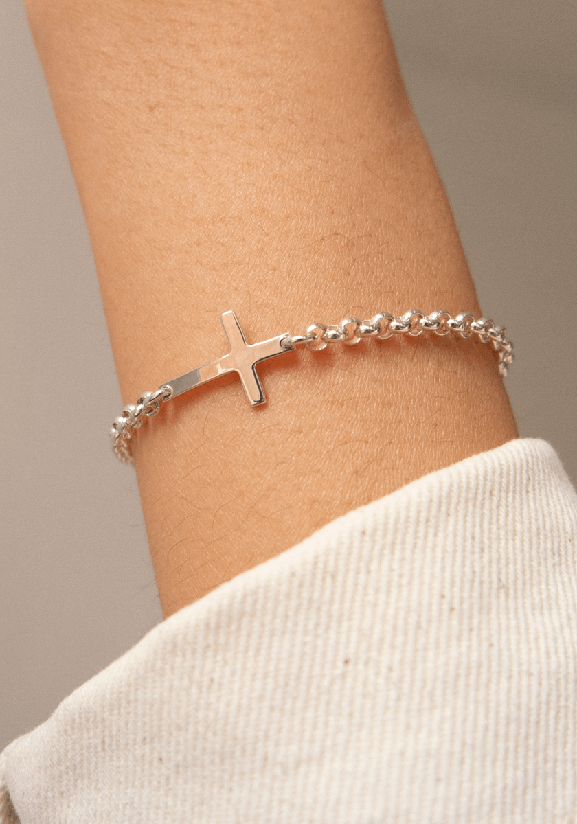 Gourmette Jaseron Croix