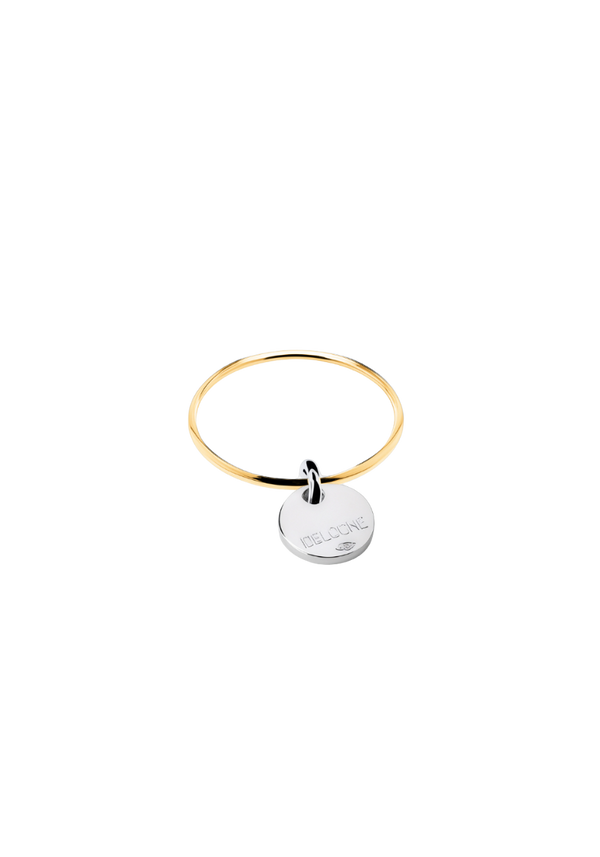 Silver and Gold Baby Medal Bubbies Ring