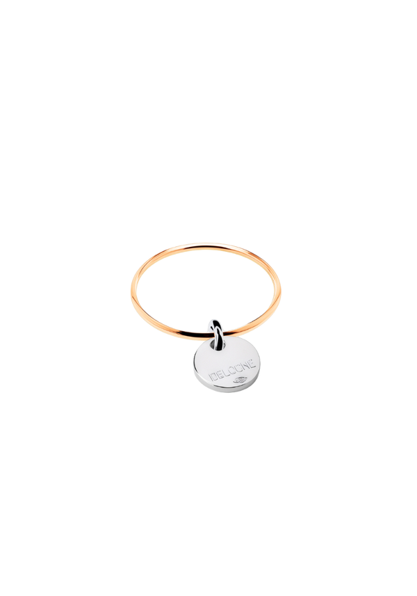 Silver and Gold Baby Medal Bubbies Ring