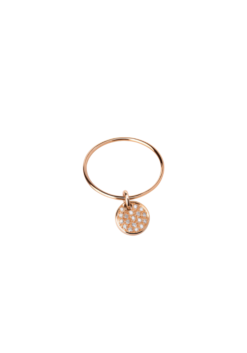Bague Bubbies Médaille BB Or Rose et Diamants