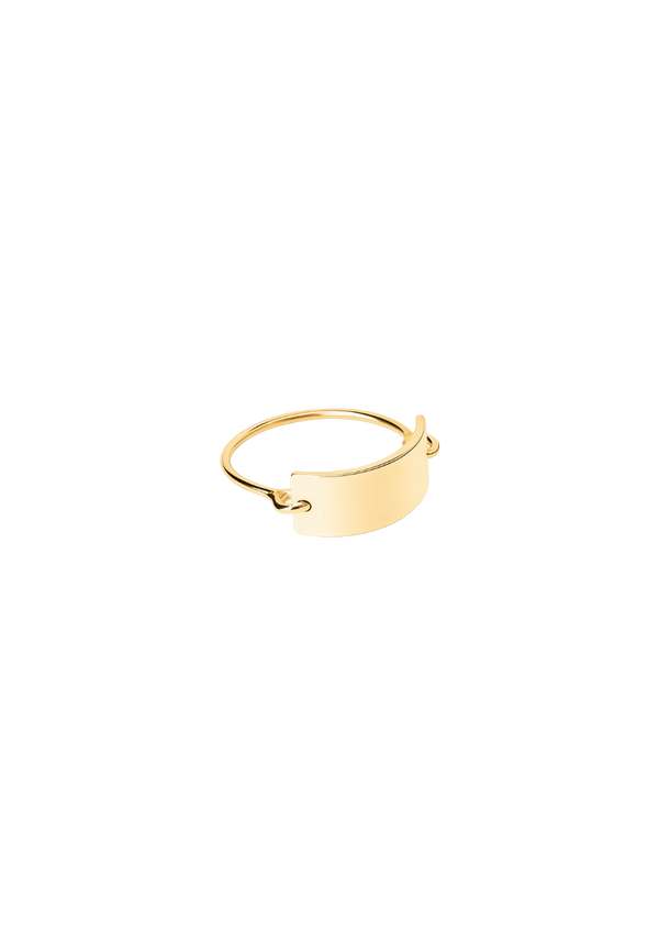 Bague Bubbies Rectangle BB Or Jaune