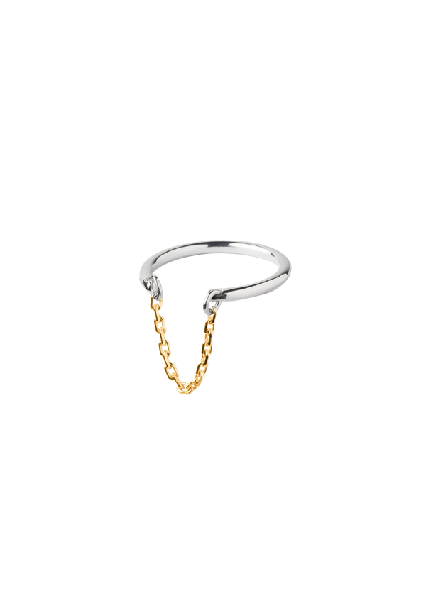 Bague Cascade Simple Or Jaune et Argent