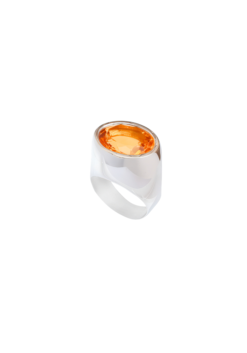 Bague Champagne avec Pierre