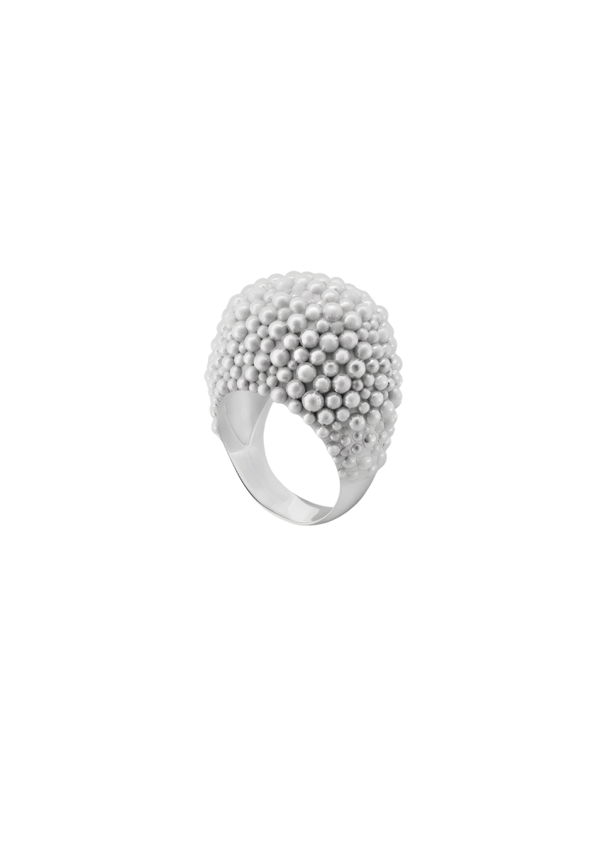 Bague Champagne Texturée