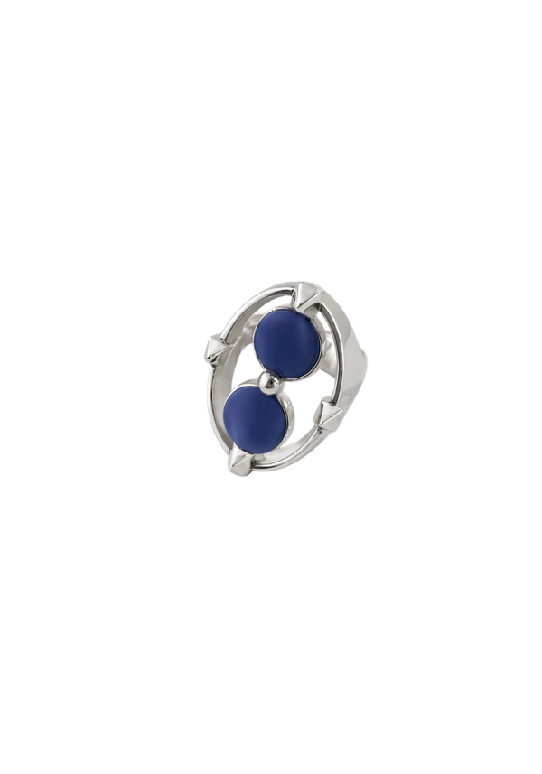 Bague Chevalière Clous Enlacés Ovale