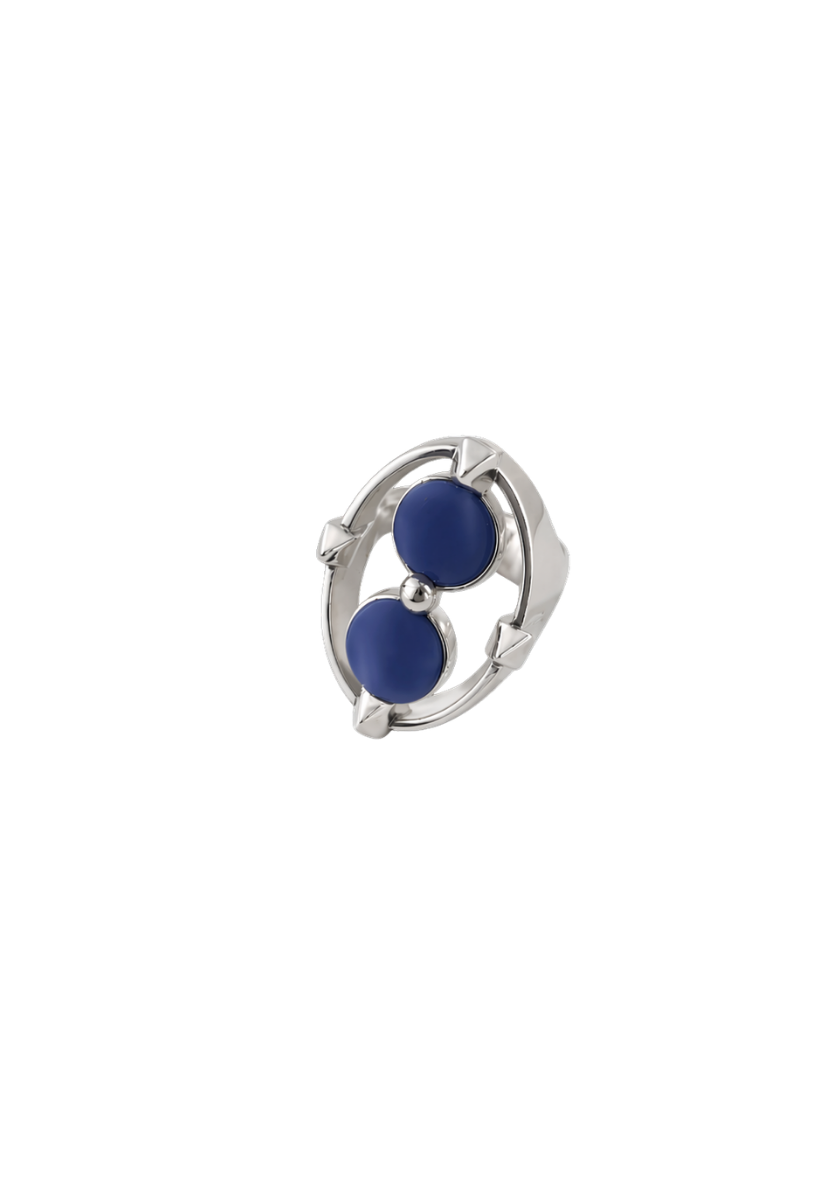 Bague Chevalière Clous Enlacés Ovale