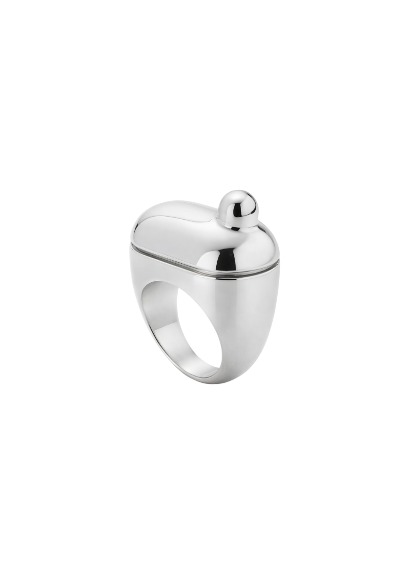 Silver Bead Copacabana Ring