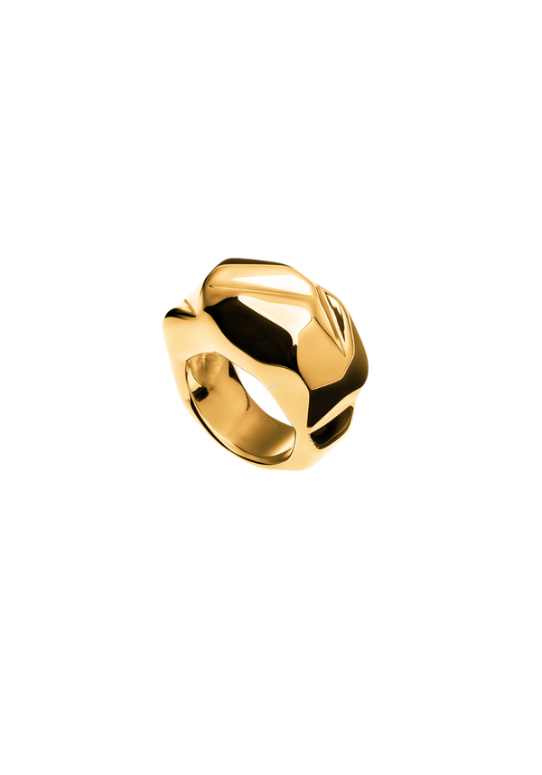Small Vermeil Faceted Ring