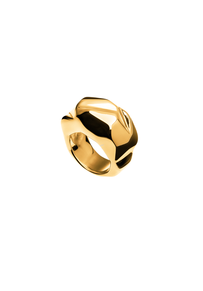Small Vermeil Faceted Ring