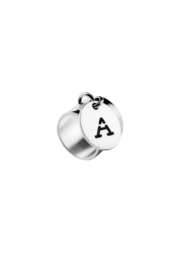 Bague Médaille Lettre Évidée