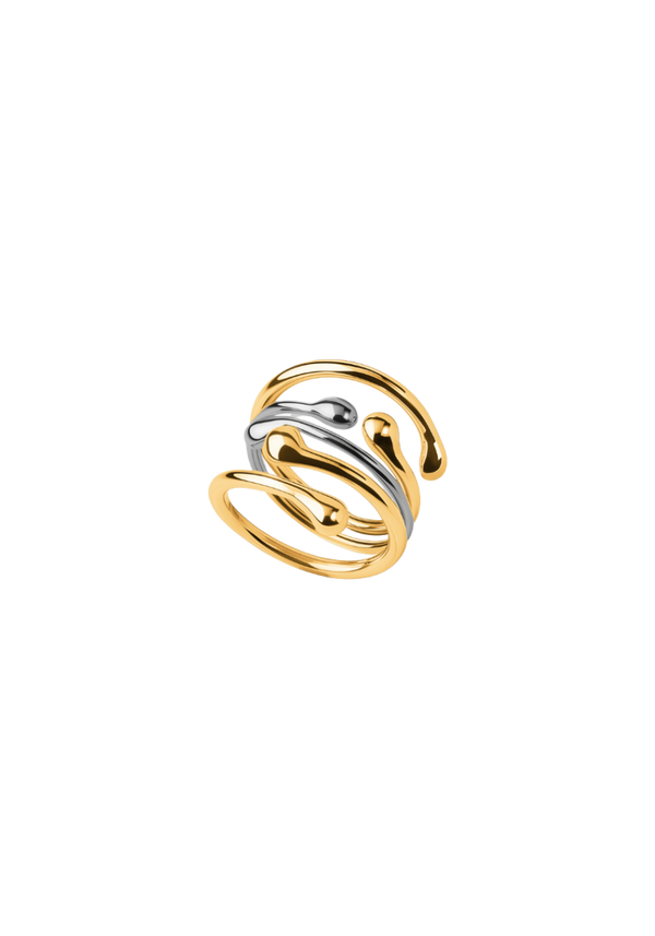 Bague Milos Or Jaune et Argent