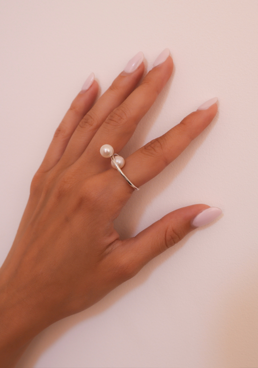 Bague Pénélope Double Perle
