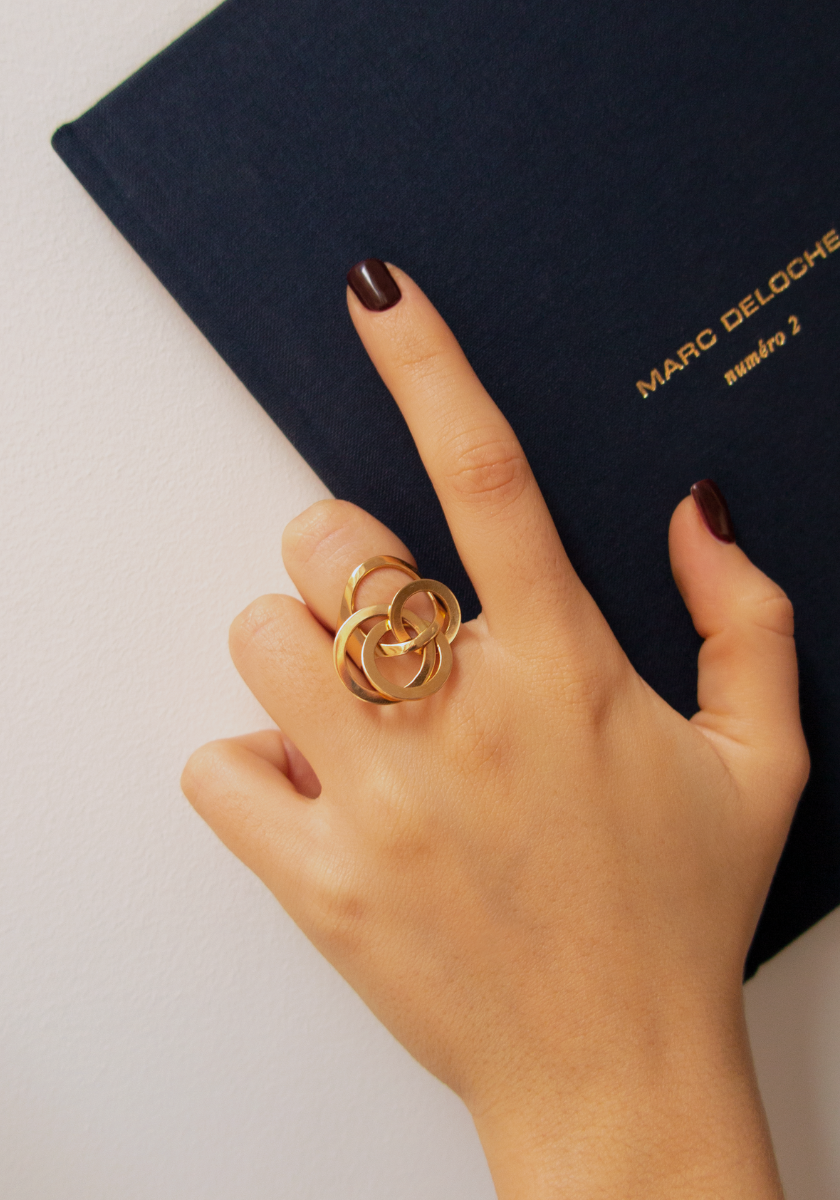 Yellow Gold Saturn Ring