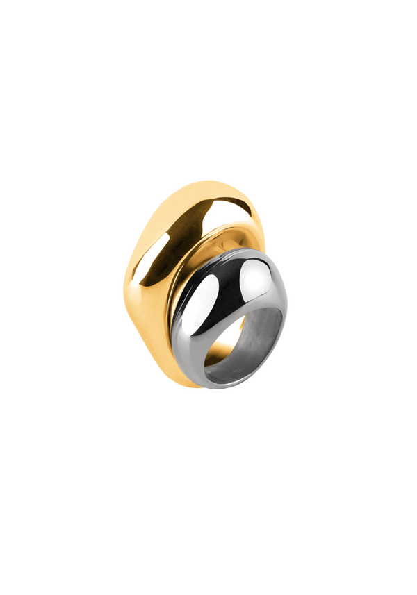 Vermeil & Silver Stone Rings LM