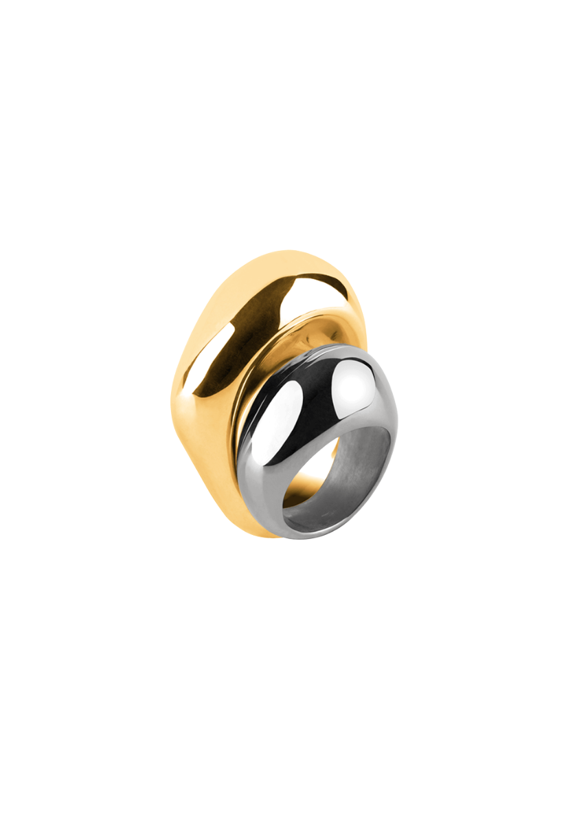 Vermeil & Silver Stone Rings LM